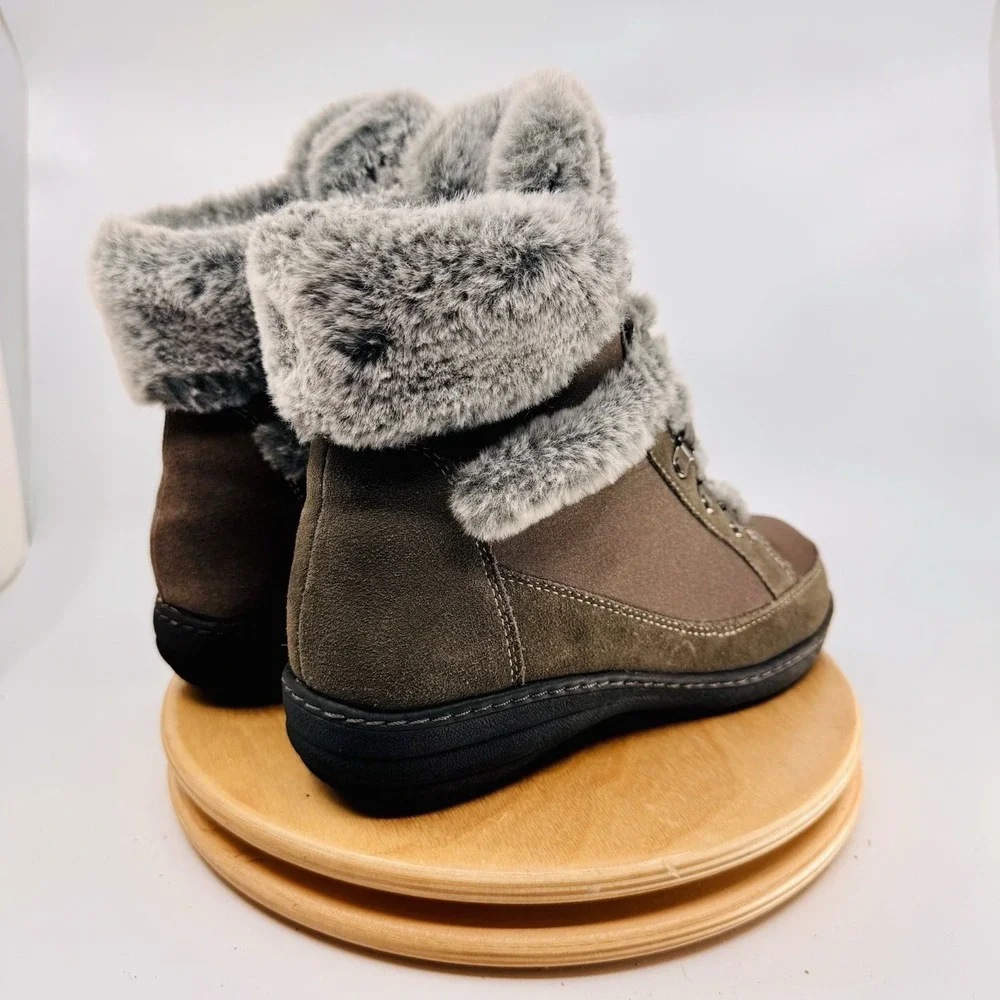 Aetrex Fiona Boots Women's EU 38 US 7.5-8 Gray Winter‎ Comfort Boots